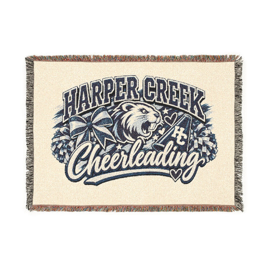 Harper Creek Cheerleading Woven Throw Blanket