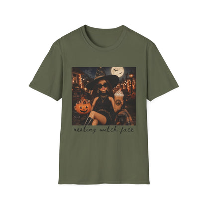 Halloween Witch Tee — 'Resting Witch Face' Graphic T-Shirt