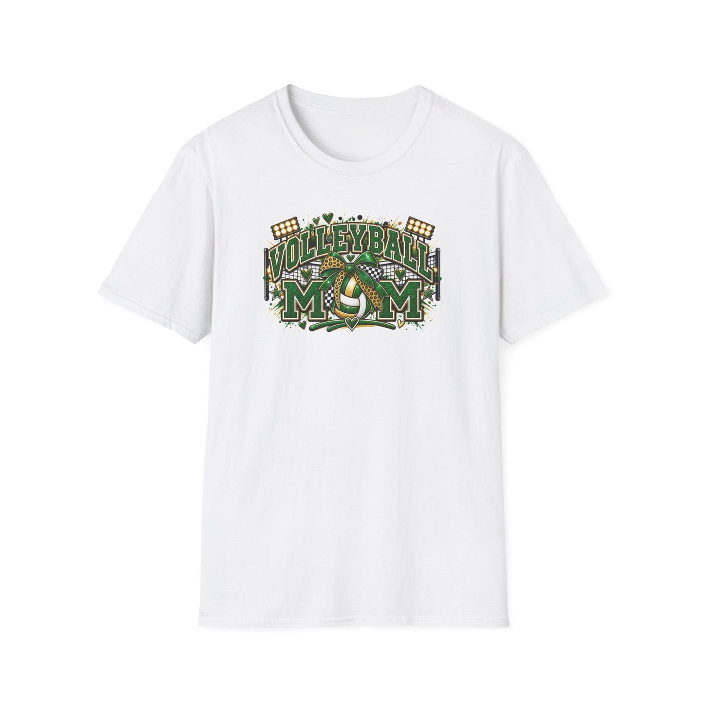 Volleyball Mom T‑Shirt — Green Team Spirit Graphic Tee for Game Day