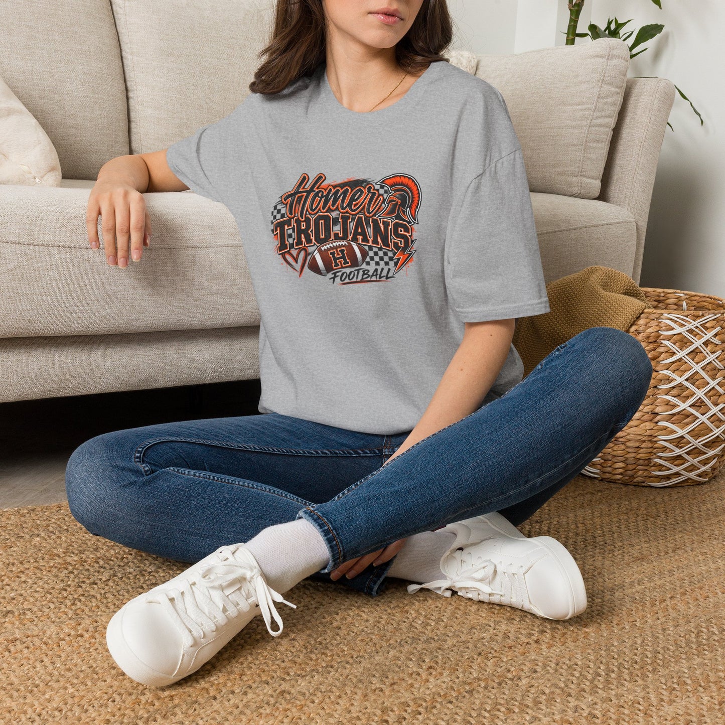 Homer Trojans Football T-Shirt — School Team Spirit Tee