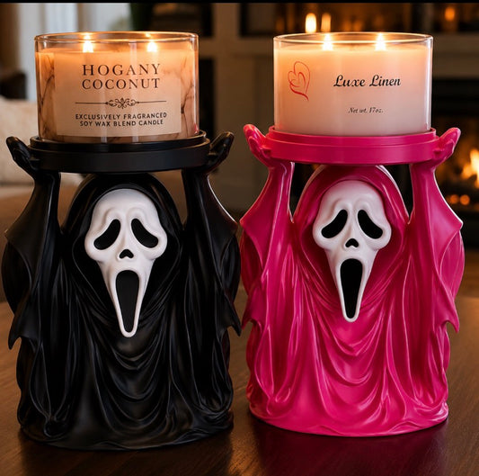 Ghost face candle holder