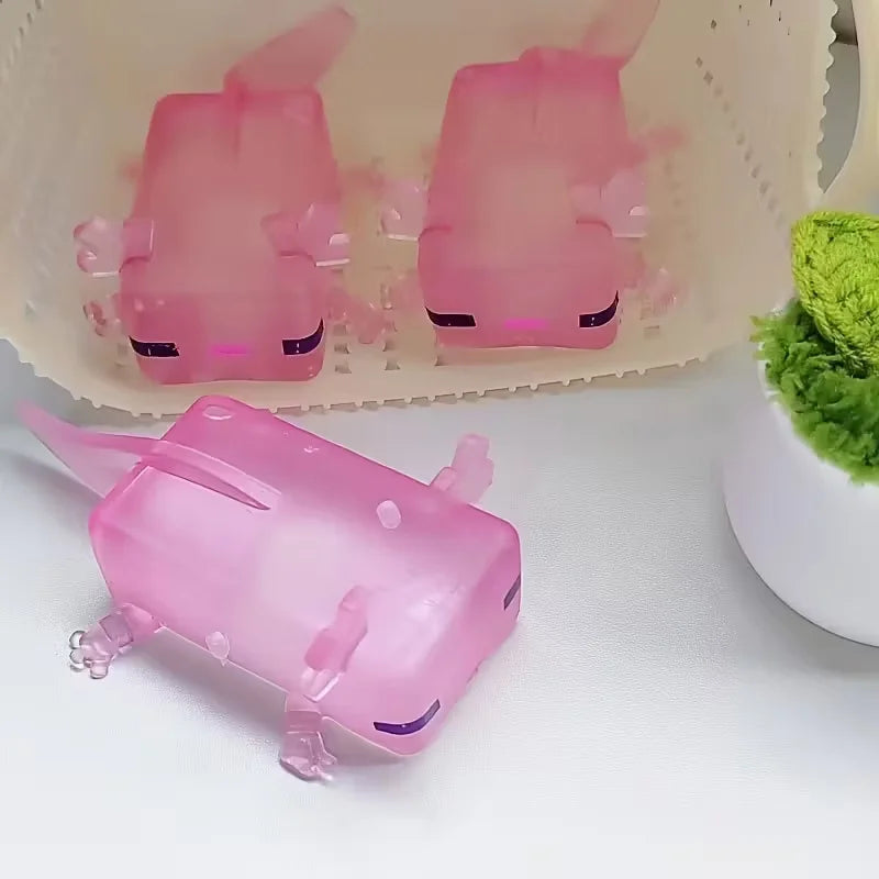 Pink axolotl, squishy stress relief toy